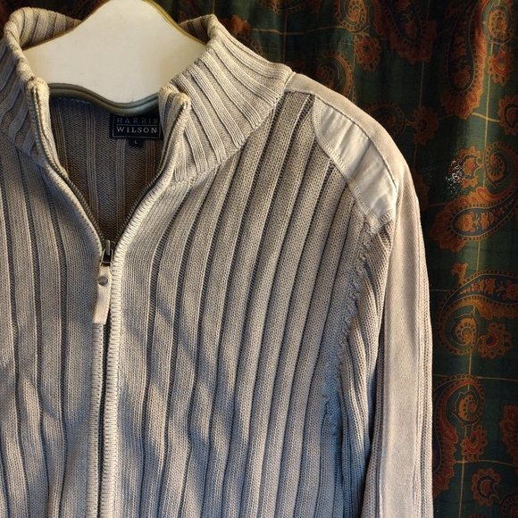 Harris Wilson Full Zip Sweater Cardigan Size L - Picture 1 of 5